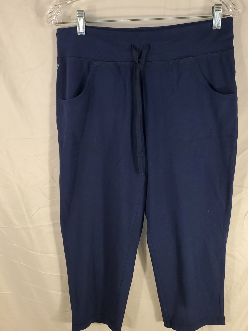 Athletic Works Women's Navy Drawstring Capris - M (8-10)